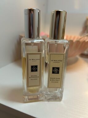Jo Malone Clear Glass Duo with Gold Caps